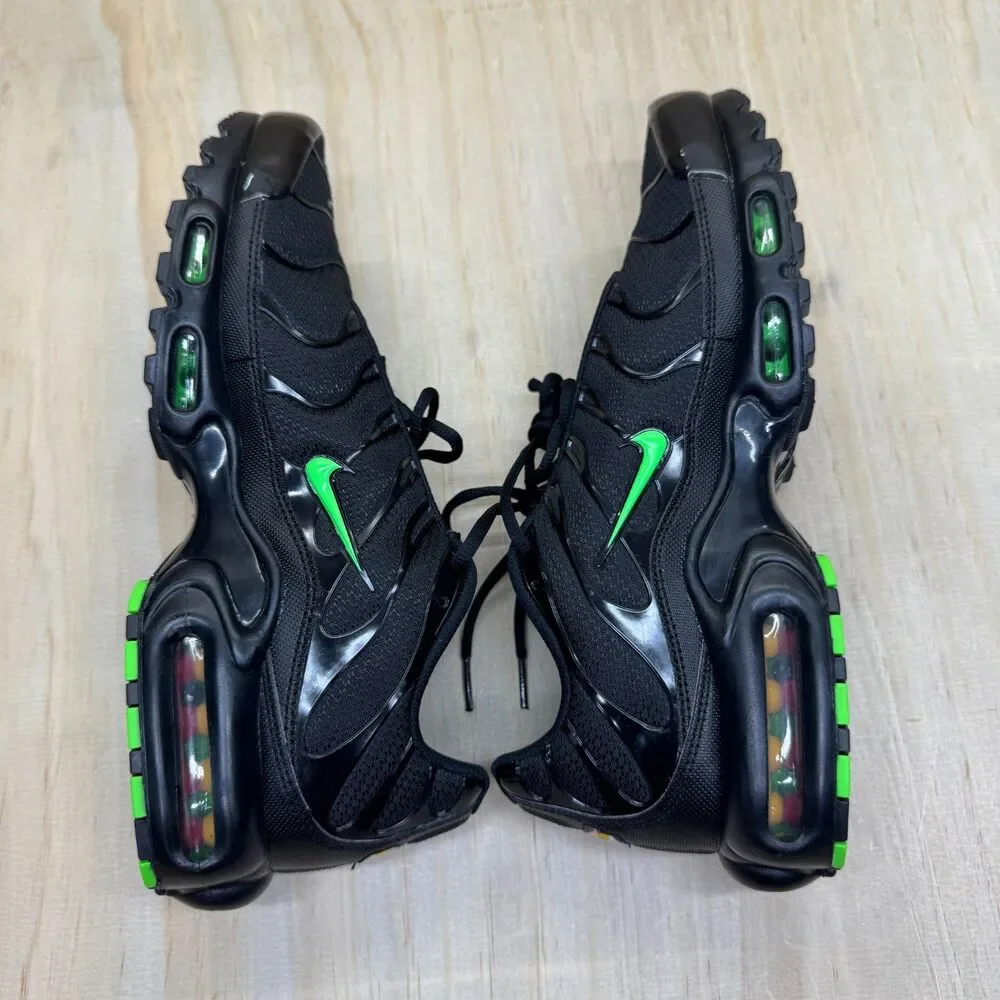 NEW Nike Air Max Plus “Green Strike” Black Lifestyle Shoes Mens sz 12 DM0032-024 - Picture 9 of 10